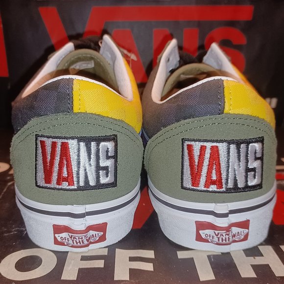 Vans Men's 9/Women's 10.5 Old Skool (OTW Rally) Checkerboard/Multi/Lichen Green - Picture 7 of 12